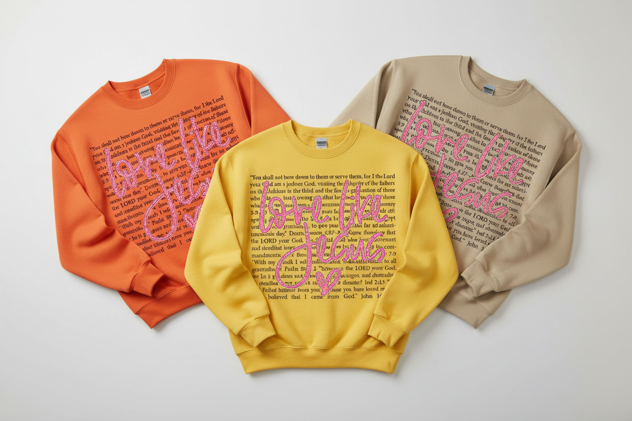 Three Sweatshirts - Mockup 2