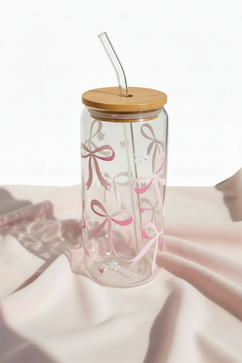 Bow Glass Cup (16oz)