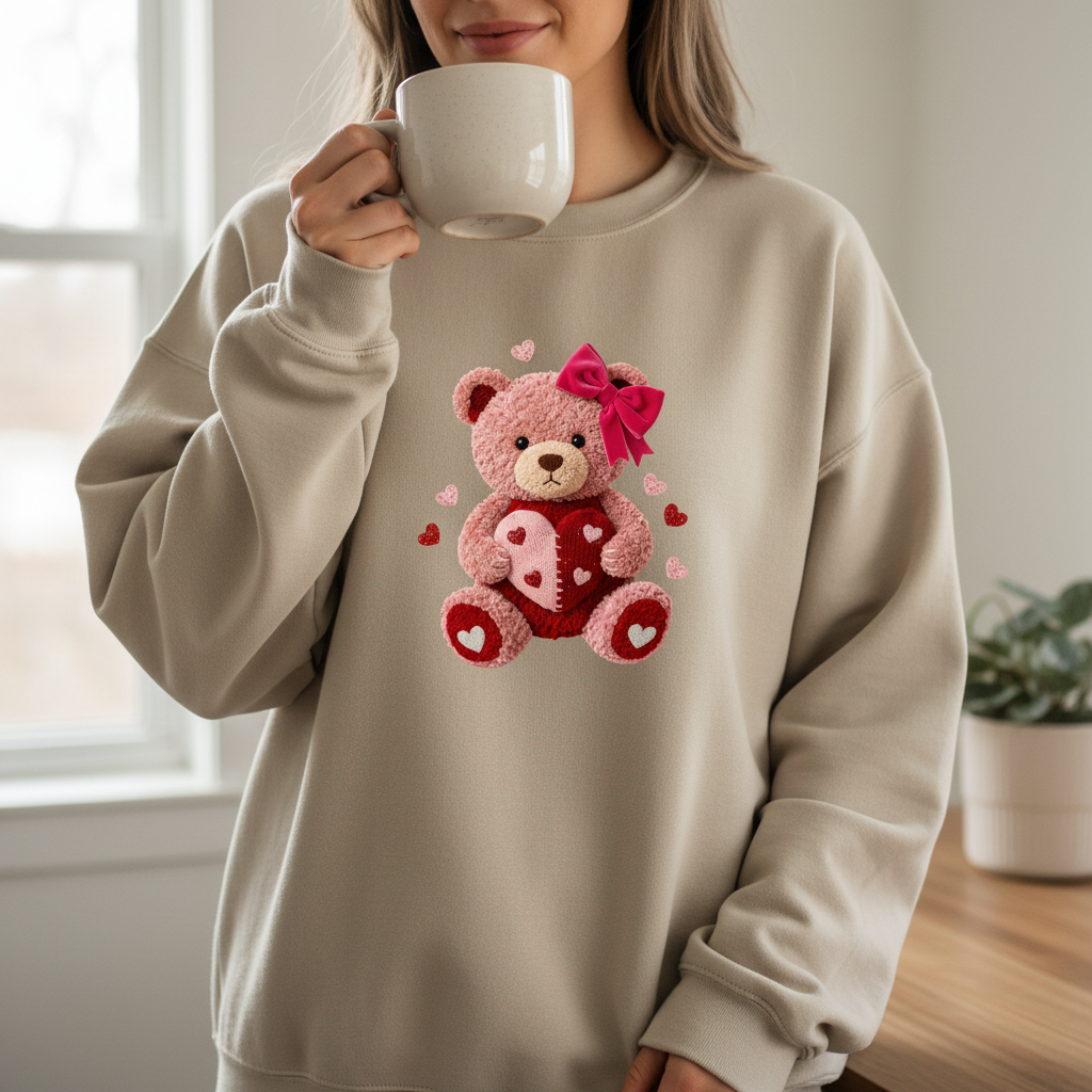 Beige Crewneck with Coffee