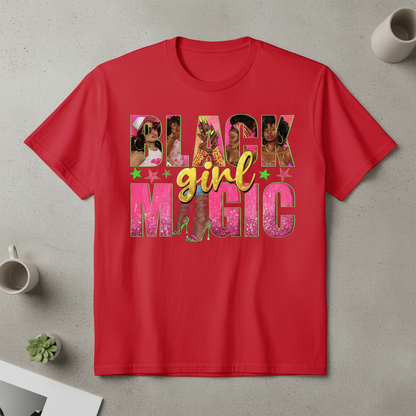 Bright Red Black Girl Magic Shirt