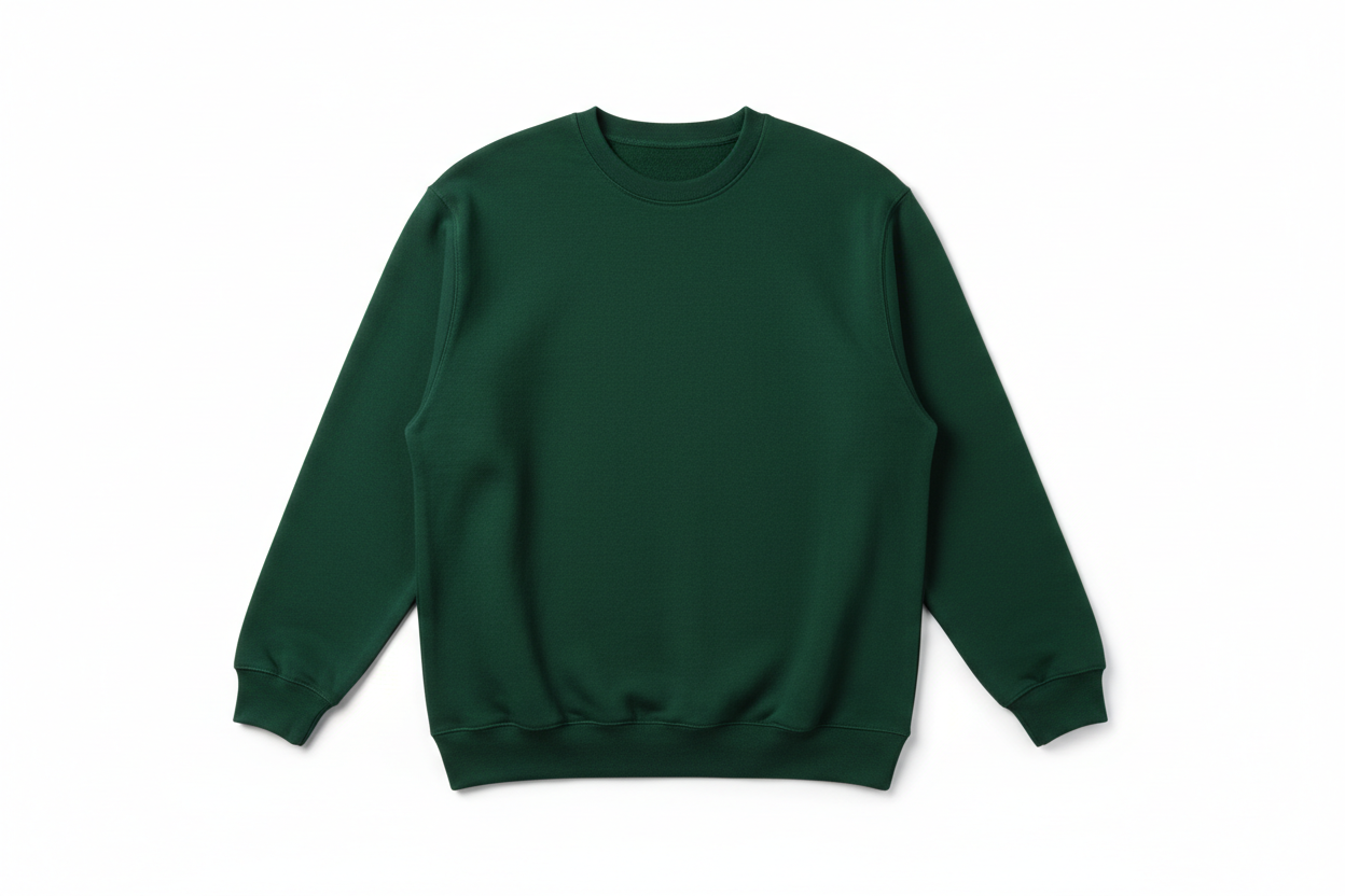 make plain dark green sweatshirt