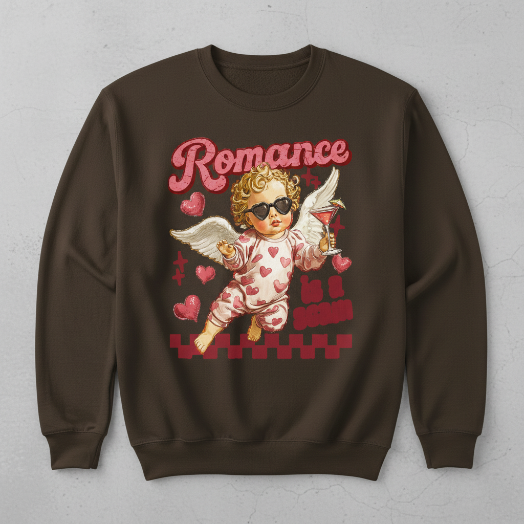 Romance is a Scam Brown Sweatshirt