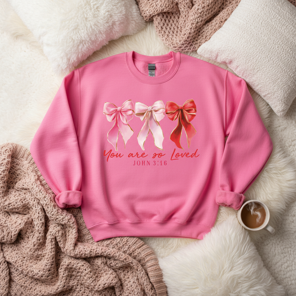 You are so loved - Hot Pink Sweatshirt