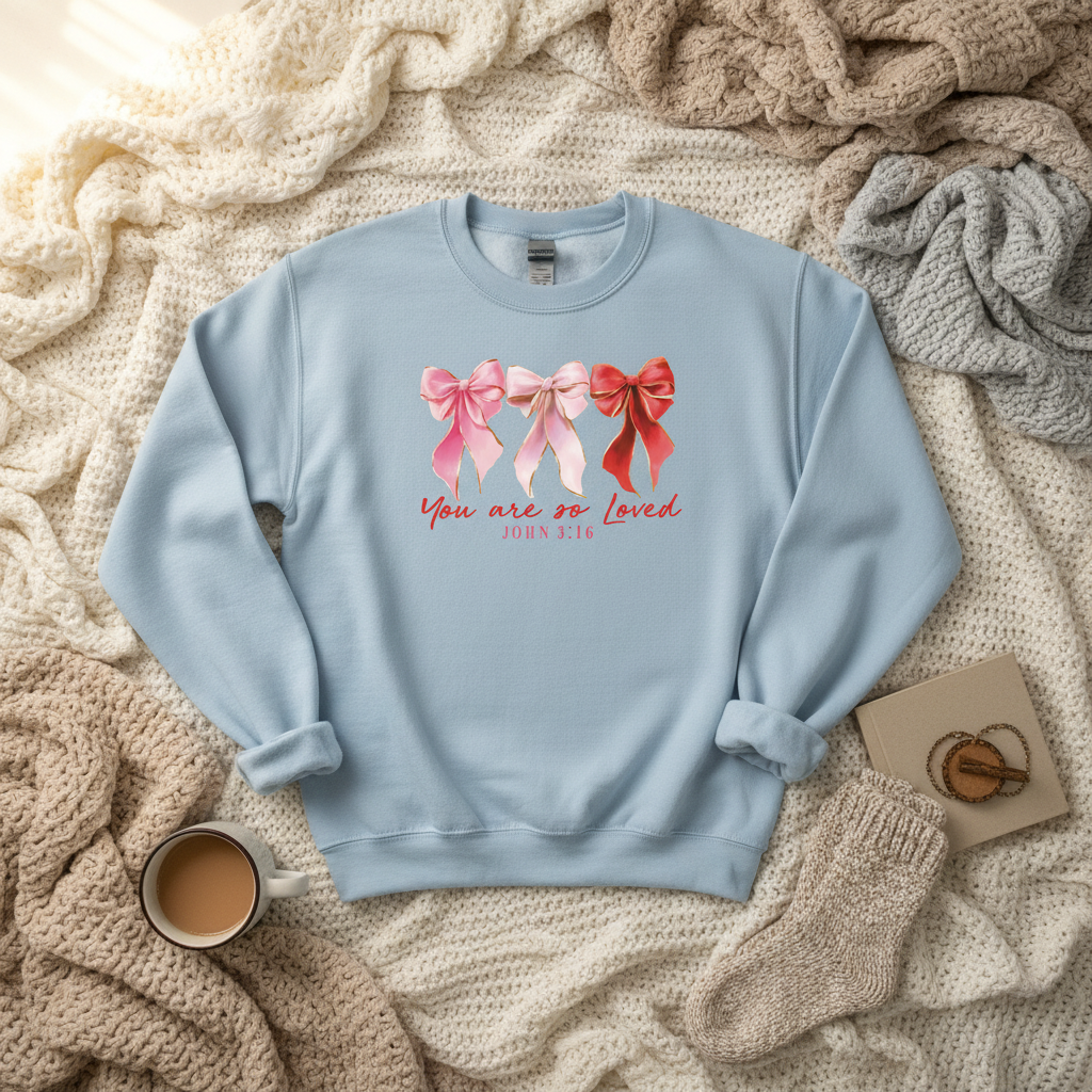 You are so loved - Light Blue Sweatshirt