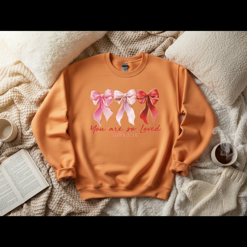 You are so loved - Orange Sweatshirt